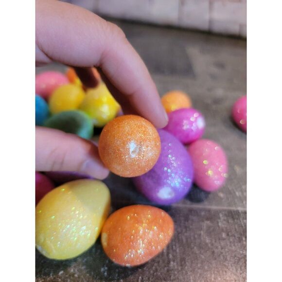 Multicolor Easter egg glitter ornament set home decor - Picture 6 of 7